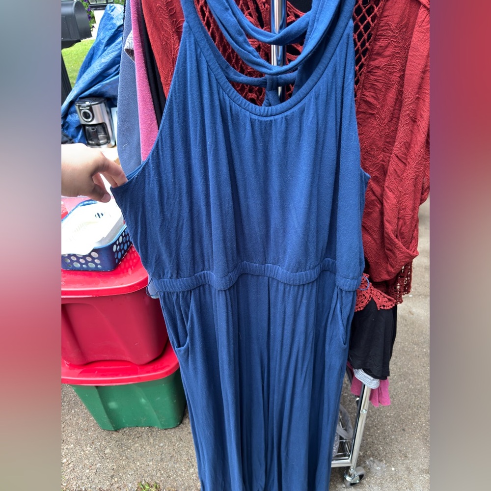 LOFT Navy Blue jumpsuit XL
